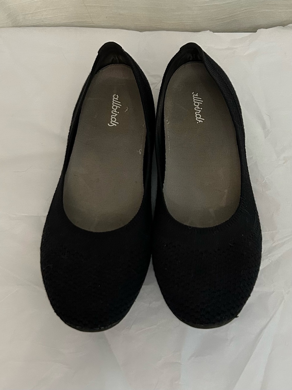 Allbirds Tree Breezer Women's Black Knit Ballet Flats